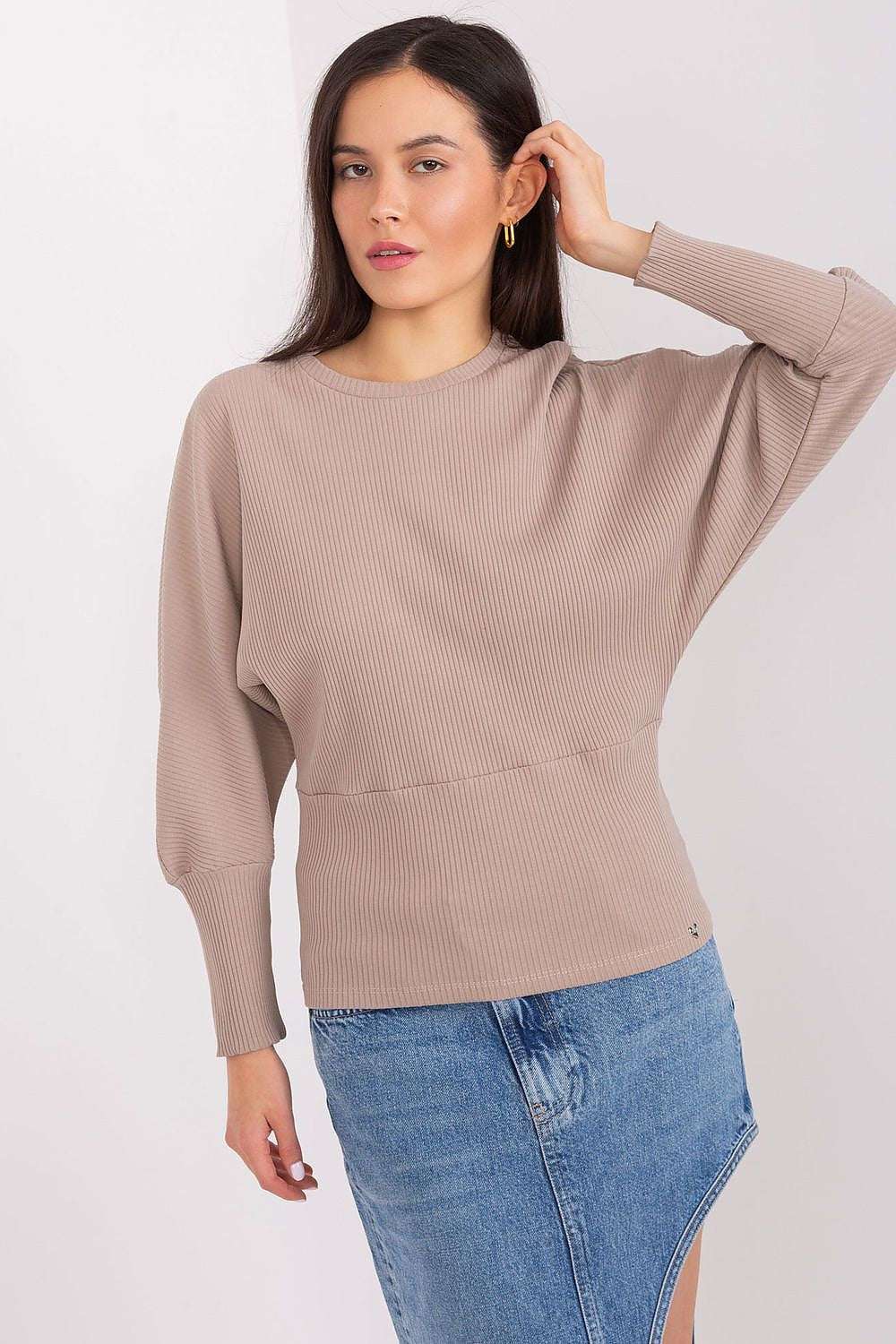 beige blouse for women, charming & shimmering, bfg fashion