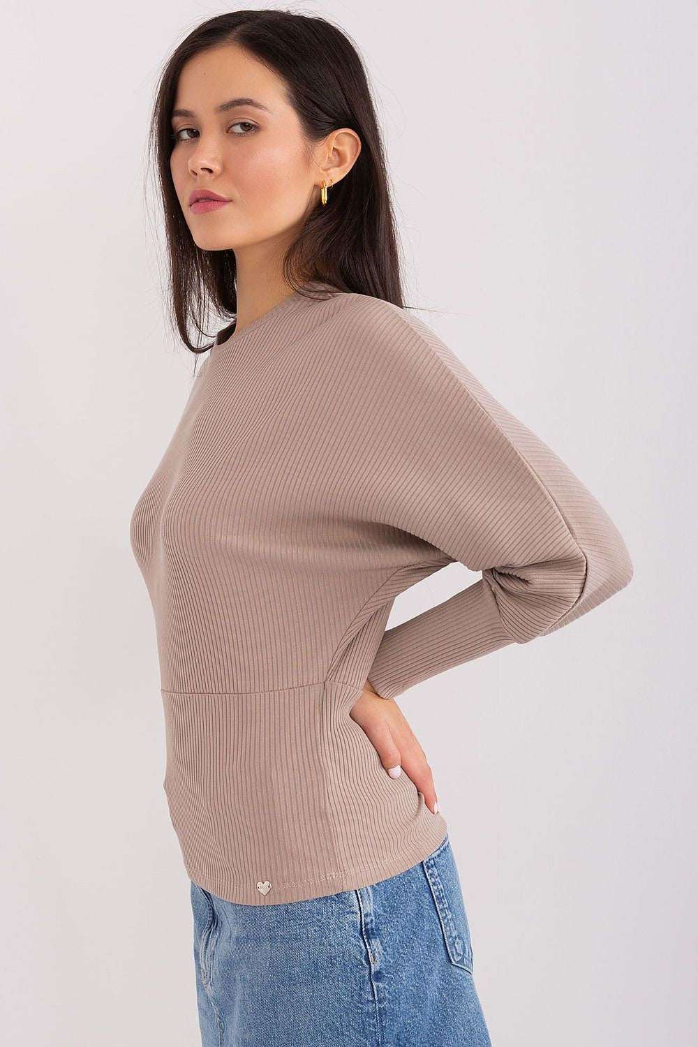 beige blouse for women, charming & shimmering, bfg fashion