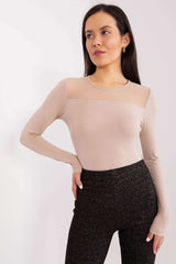 beige blouse for women, eye-catching & artistic, bfg fashion