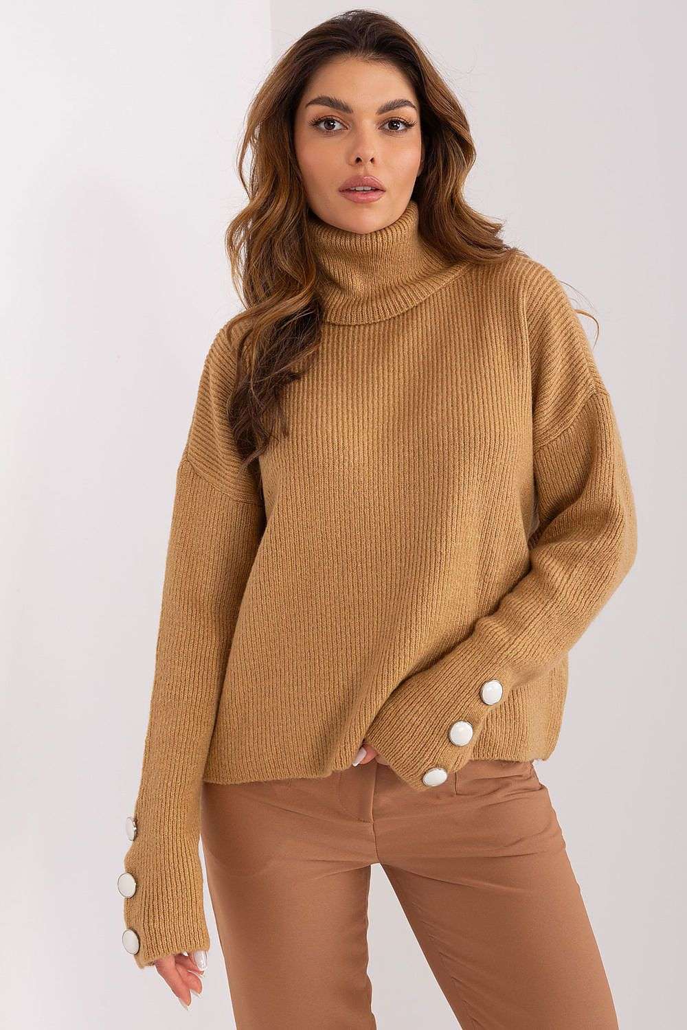 brown turtleneck for women, romantic & polished, badu fashion