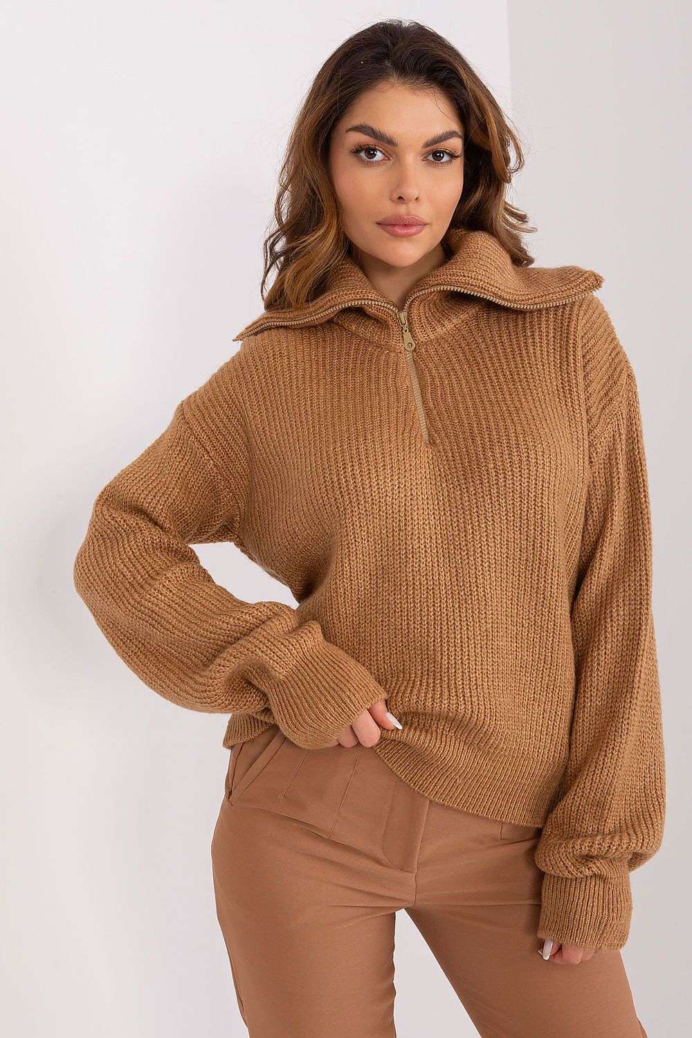 brown turtleneck for women, cute & cozy, badu fashion