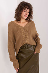 brown jumper for women, comfy & tailored, badu fashion