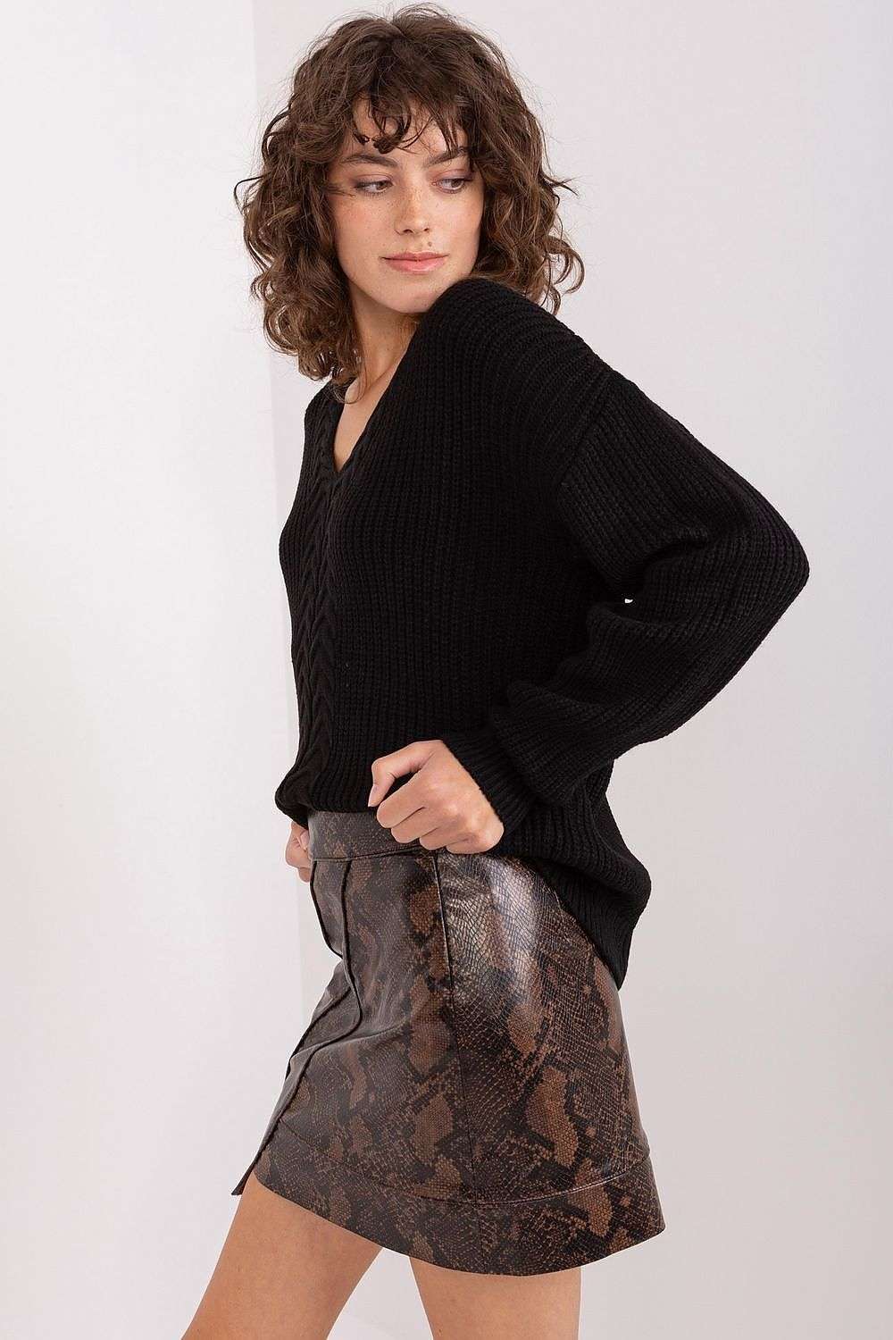 black jumper for women, lightweight & minimal, badu fashion