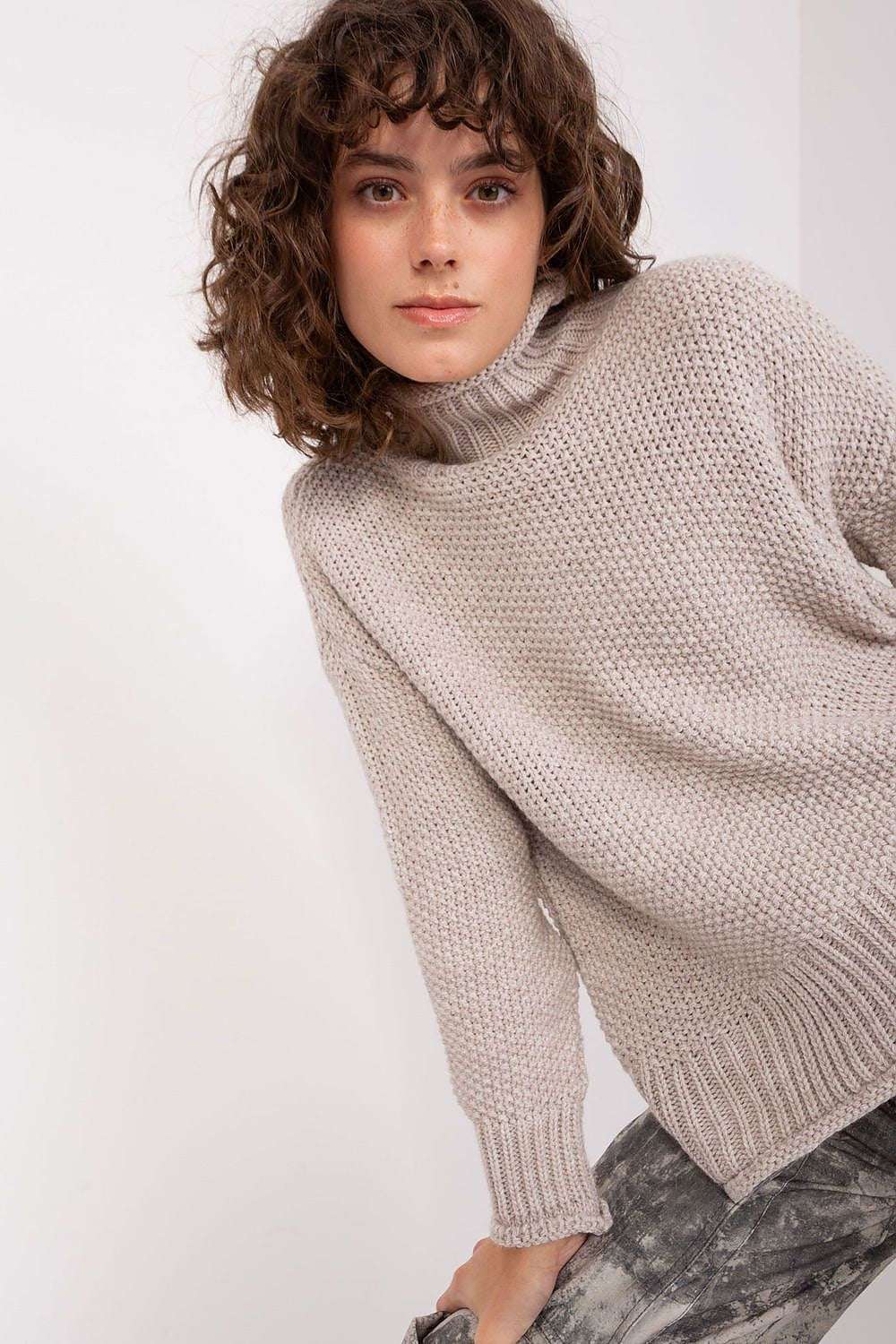beige turtleneck for women, feminine & simple, badu fashion