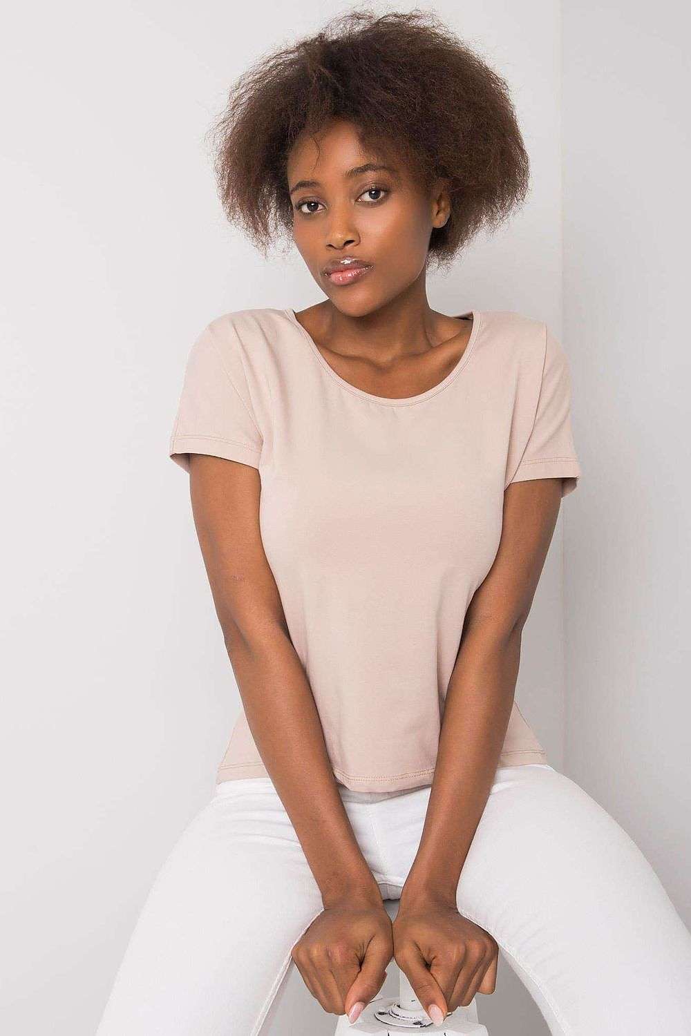 beige t-shirt for women, timeless & vibrant, bfg fashion