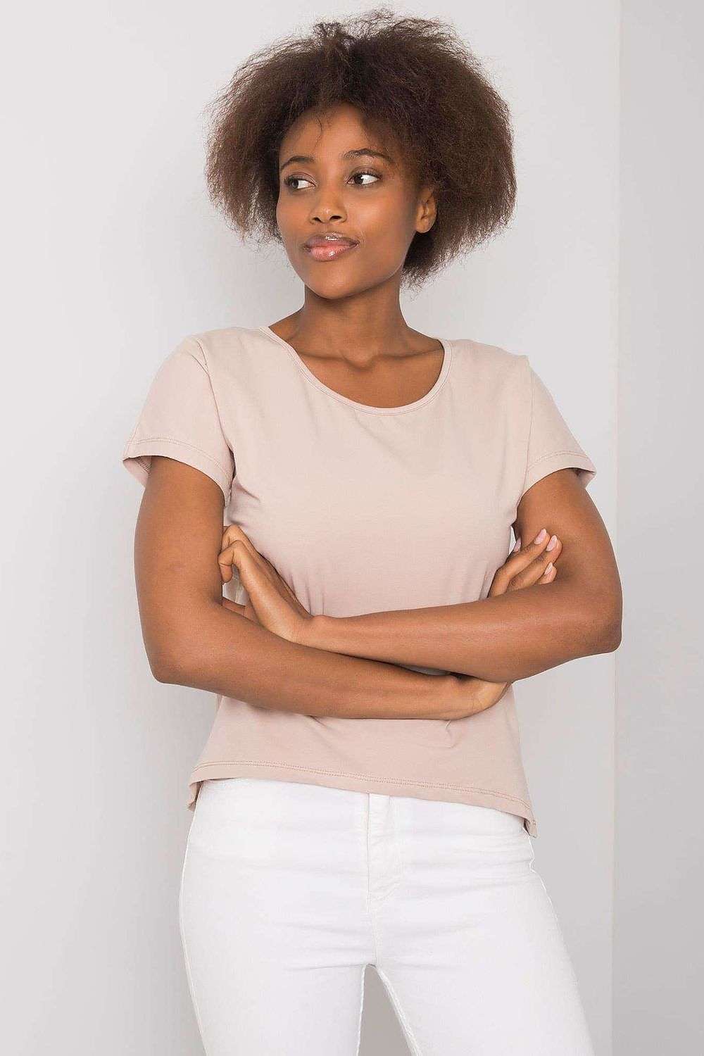 beige t-shirt for women, timeless & vibrant, bfg fashion
