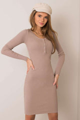 beige daydress for women, beautiful & cute, rue paris fashion