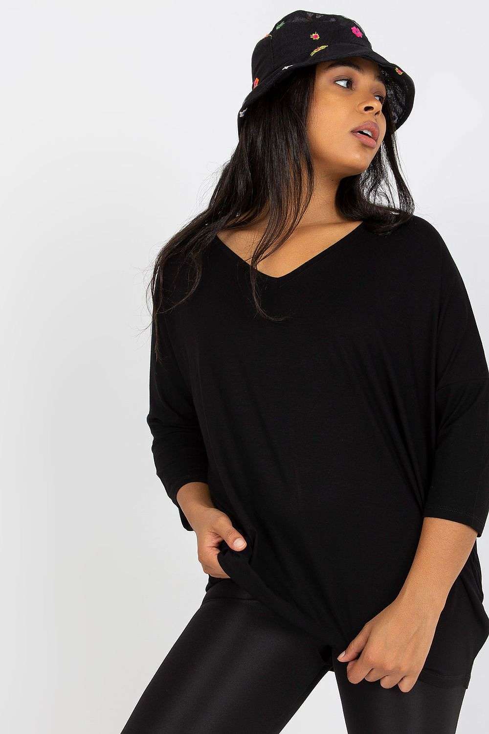black plus size blouse for women, graceful & functional, relevance fashion