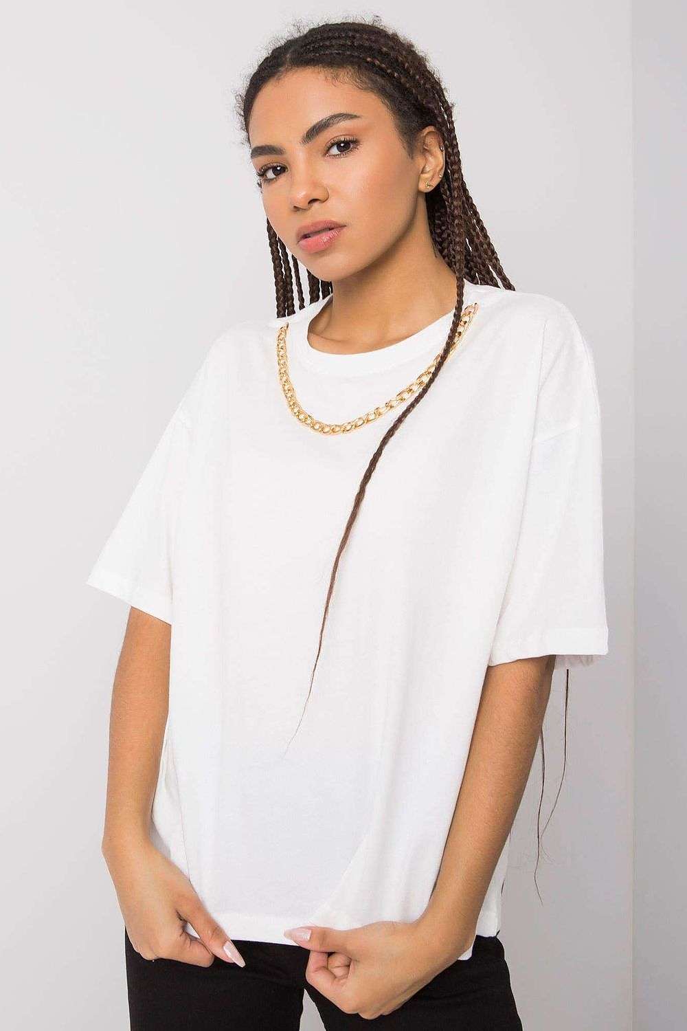 pink t-shirt for women, flowy & glamorous, rue paris fashion