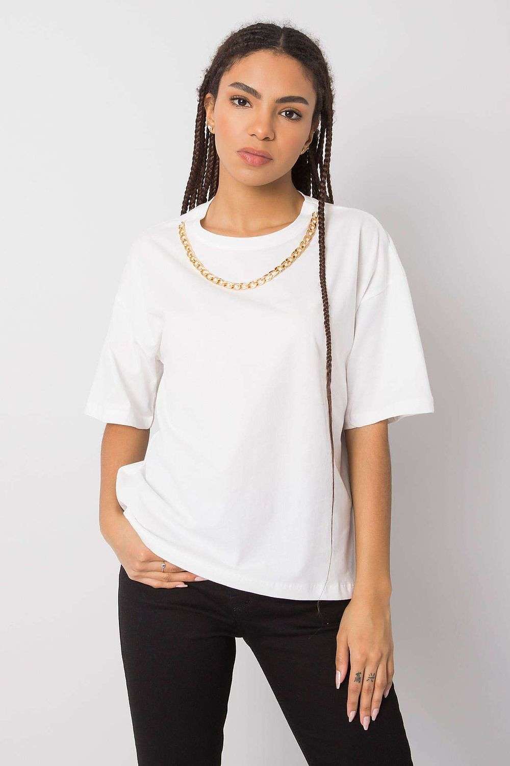 pink t-shirt for women, flowy & glamorous, rue paris fashion