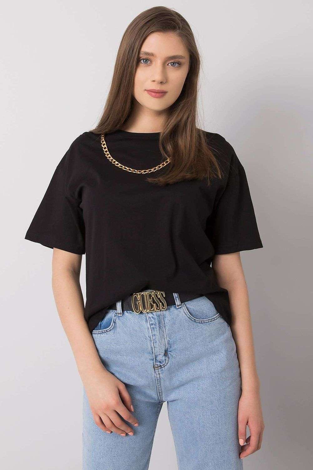 pink t-shirt for women, flowy & glamorous, rue paris fashion