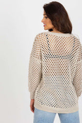 beige jumper for women, feminine & romantic, badu fashion