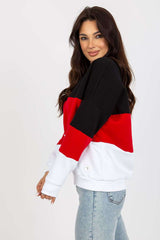 black sweatshirt for women, effortless & stretchy, relevance fashion