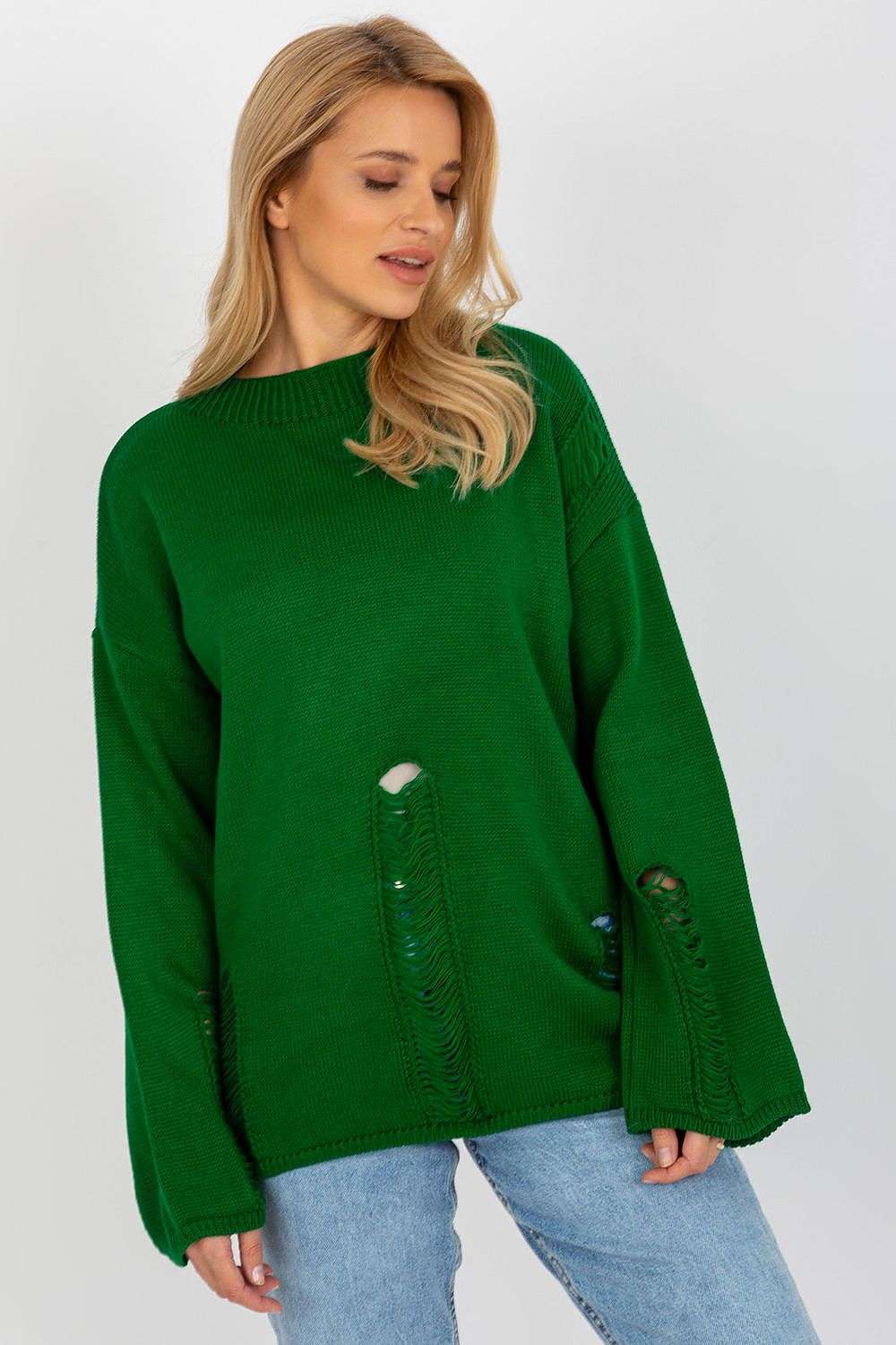 green jumper for women, contemporary & cozy, badu fashion
