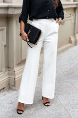 beige trousers for women, stylish & structured, ivon fashion