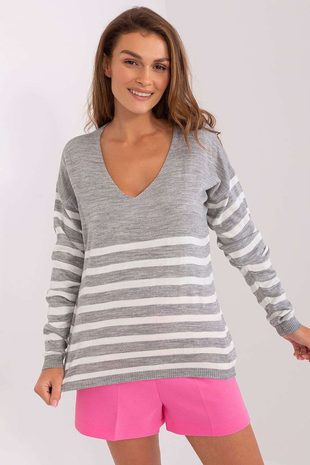 grey jumper for women, refined & luxurious, badu fashion