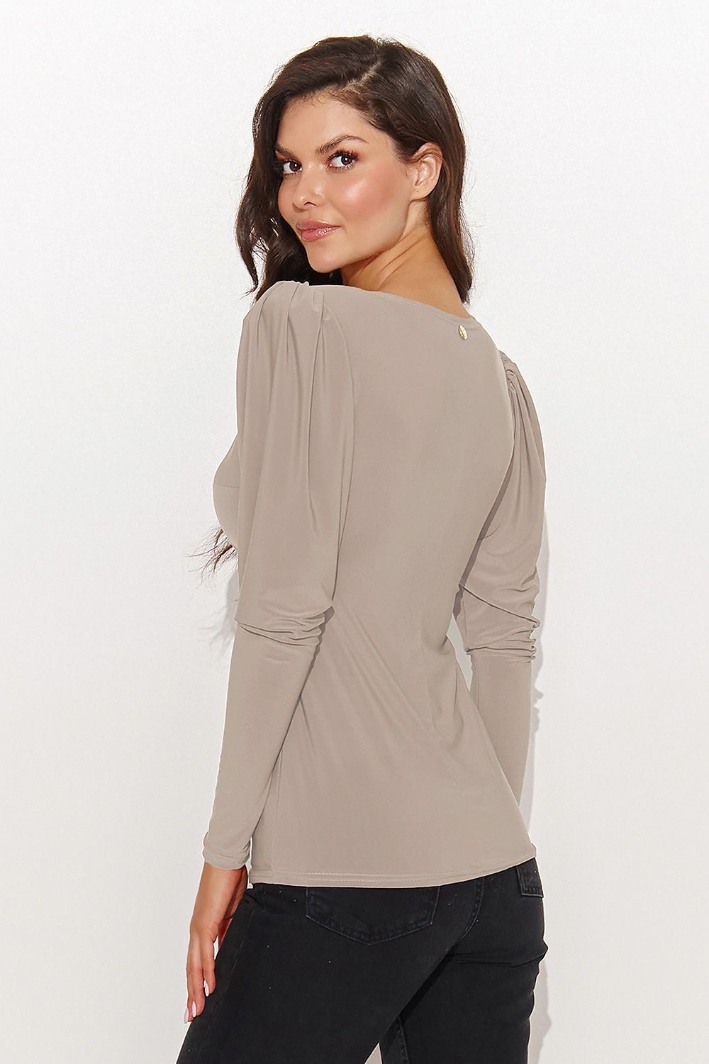 brown blouse for women, soft & bright, numinou fashion