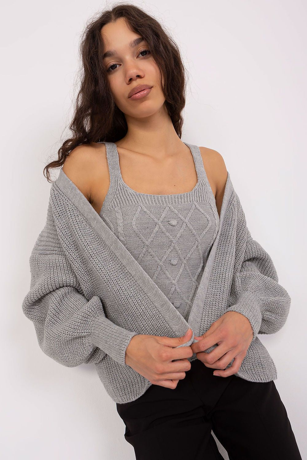 grey cardigan for women, sleek & edgy, badu fashion