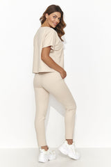 beige set for women, cool & subtle, numinou fashion