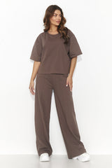 beige set for women, effortless & fitted, numinou fashion