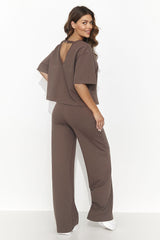 beige set for women, effortless & fitted, numinou fashion