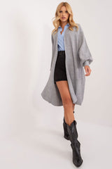grey cardigan  for women , classic & cozy, badu fashion