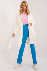 beige cardigan  for women , subtle & form-fitting, badu fashion