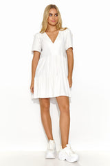 beige daydress  for women , relaxed & simple, makadamia fashion
