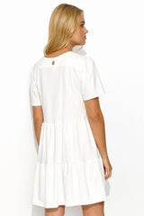 beige daydress  for women , relaxed & simple, makadamia fashion