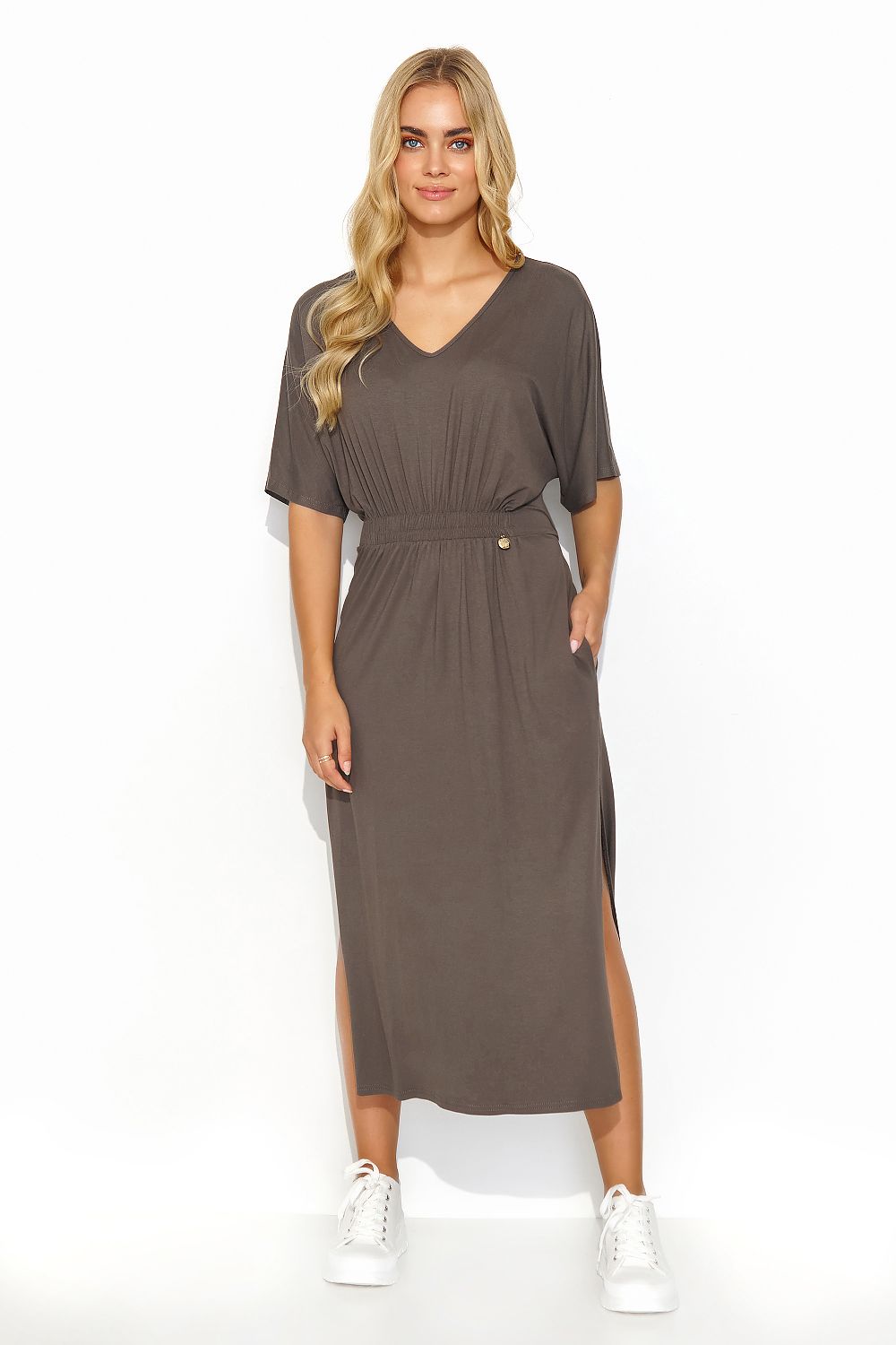 brown daydress  for women , soft & cozy, makadamia fashion