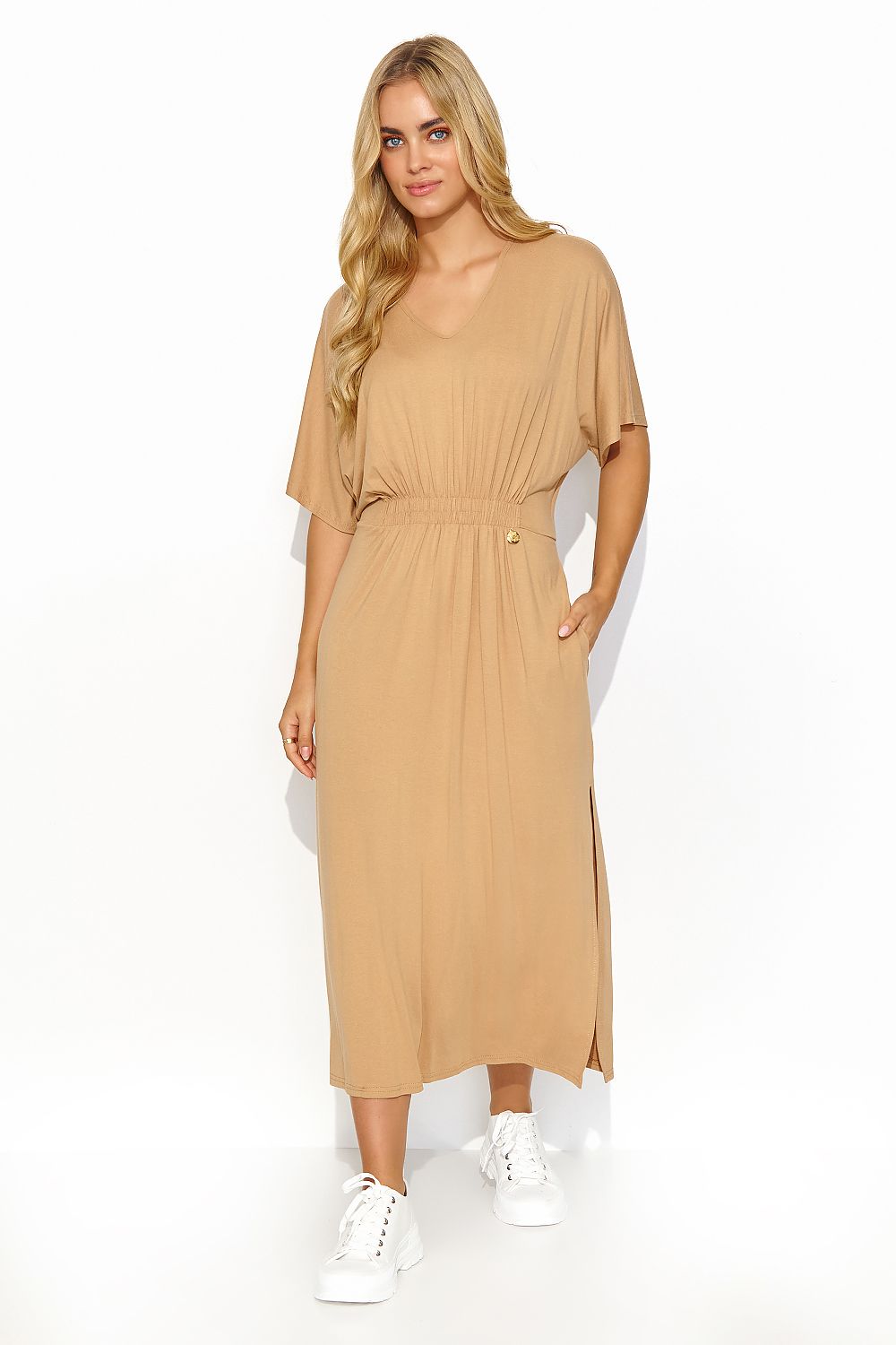 brown daydress  for women , soft & cozy, makadamia fashion