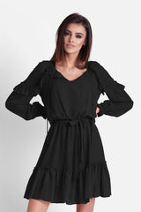 black cocktail dress for women, sleek & flowy, ivon fashion