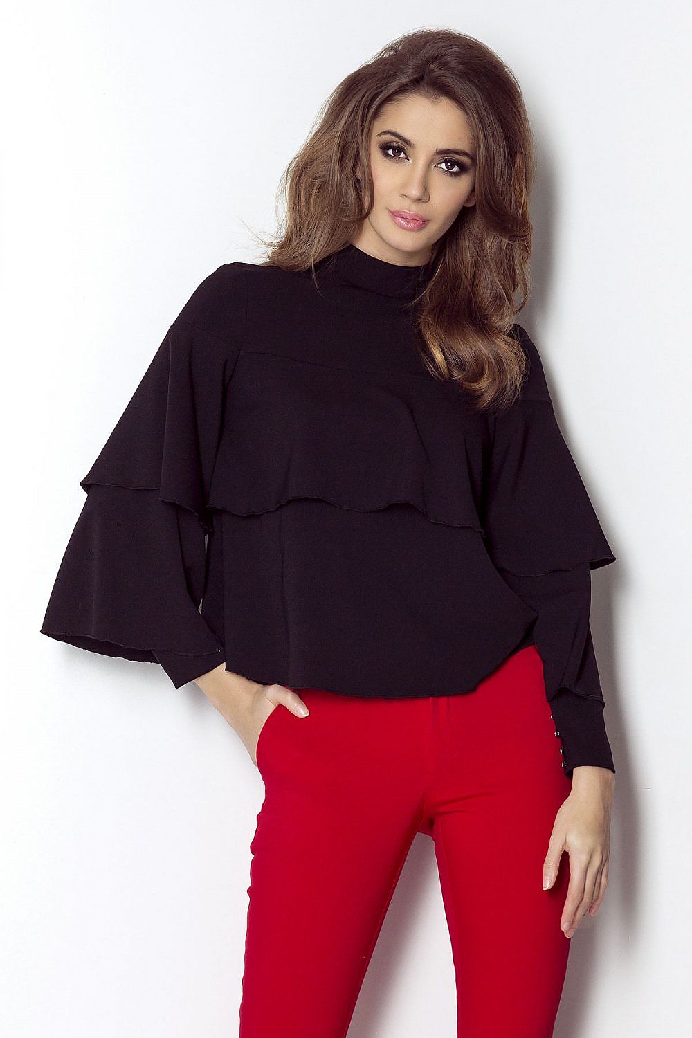 black blouse for women, subtle & luxurious, ivon fashion