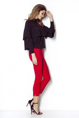 black blouse for women, subtle & luxurious, ivon fashion