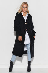 black cardigan for women, luxe & sexy, makadamia fashion