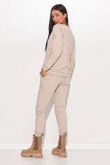 beige set for women, stylish & lightweight, numinou fashion