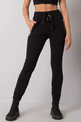 black tracksuit trousers for women, sophisticated & romantic, relevance fashion