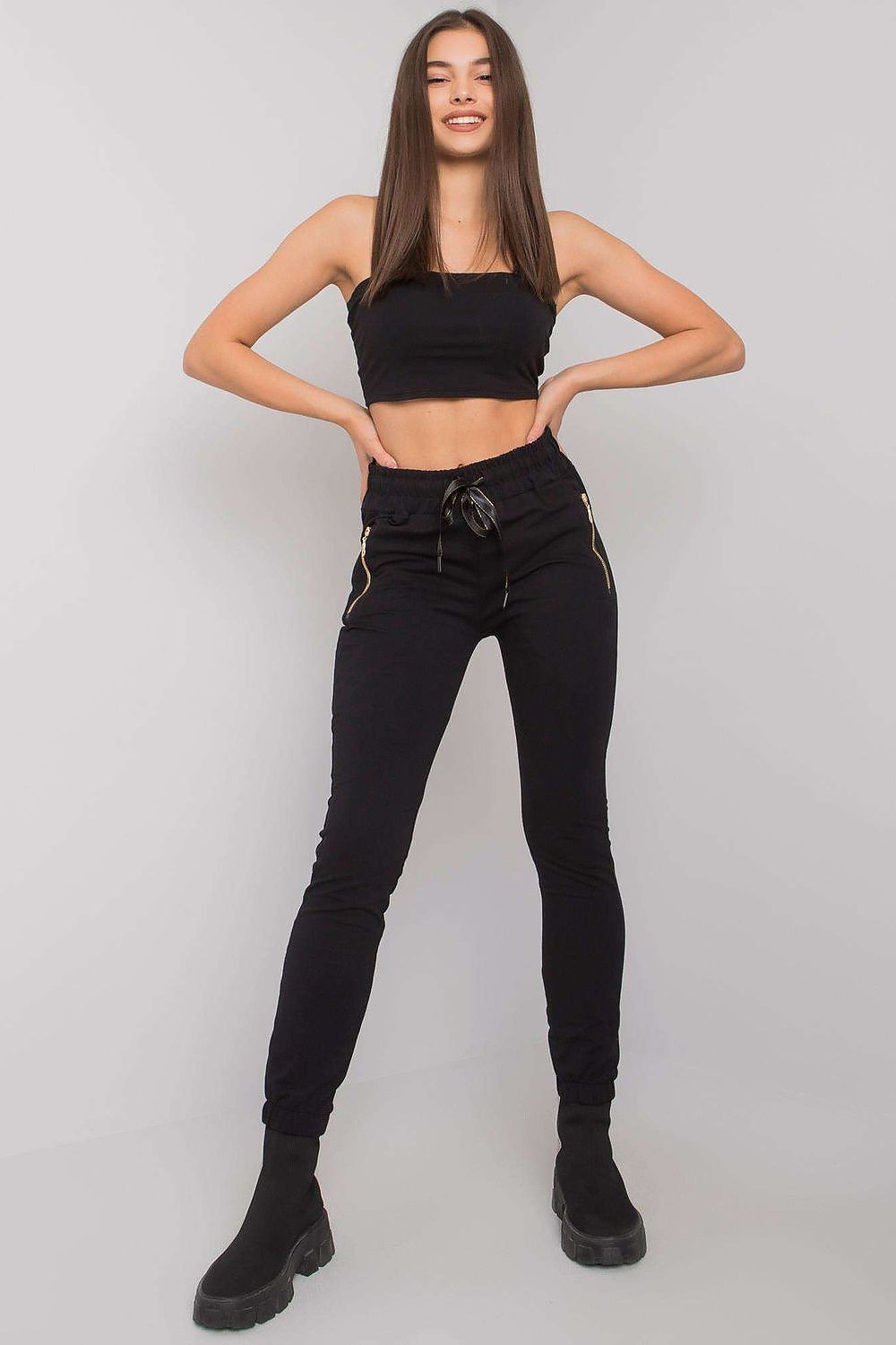 black tracksuit trousers for women, sophisticated & romantic, relevance fashion