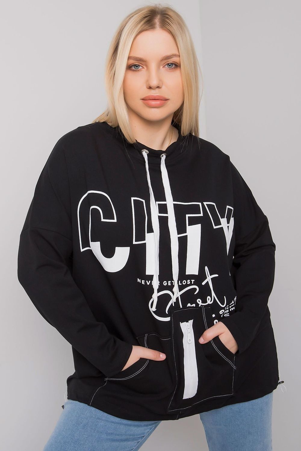 black sweatshirt for women, soft & structured, relevance fashion