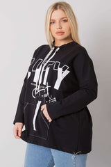 black sweatshirt for women, soft & structured, relevance fashion