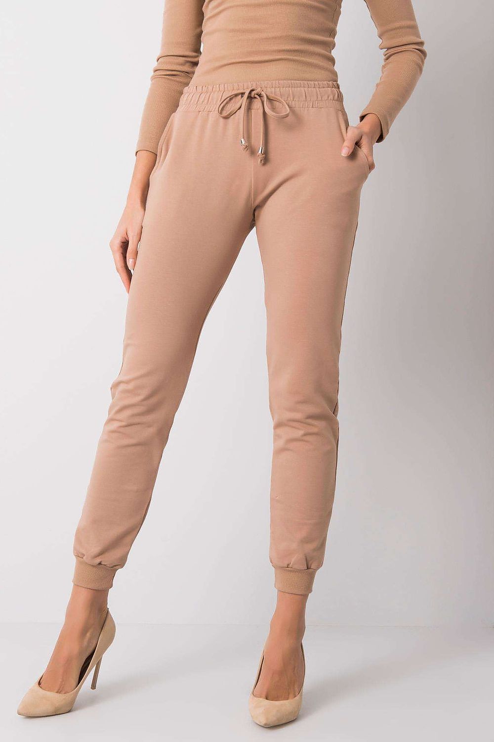 brown tracksuit trousers for women, flattering & comfy, bfg fashion
