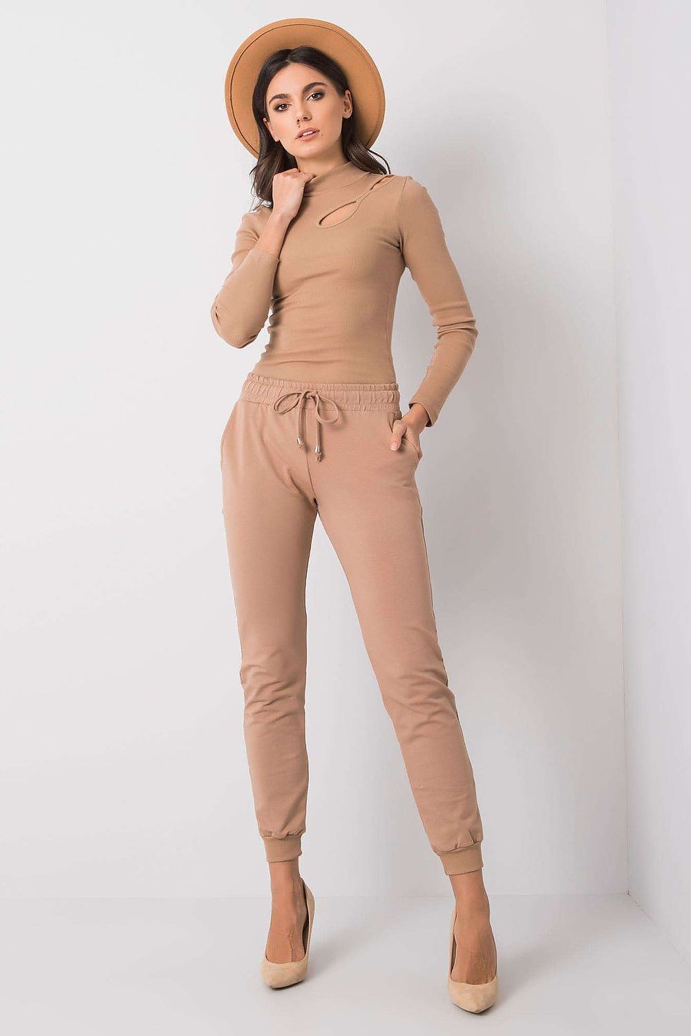 brown tracksuit trousers for women, flattering & comfy, bfg fashion