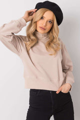 beige sweatshirt for women, minimal & rich, bfg fashion