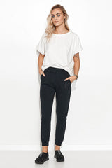 black tracksuit trousers for women, cozy & unique, makadamia fashion
