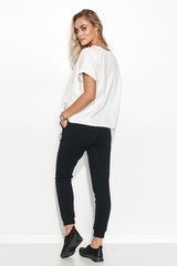 black tracksuit trousers for women, cozy & unique, makadamia fashion