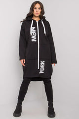 black sweatshirt for women, sleek & luxurious, relevance fashion