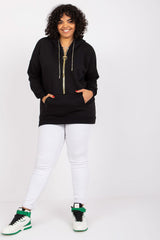 black sweatshirt for women, stylish & polished, relevance fashion
