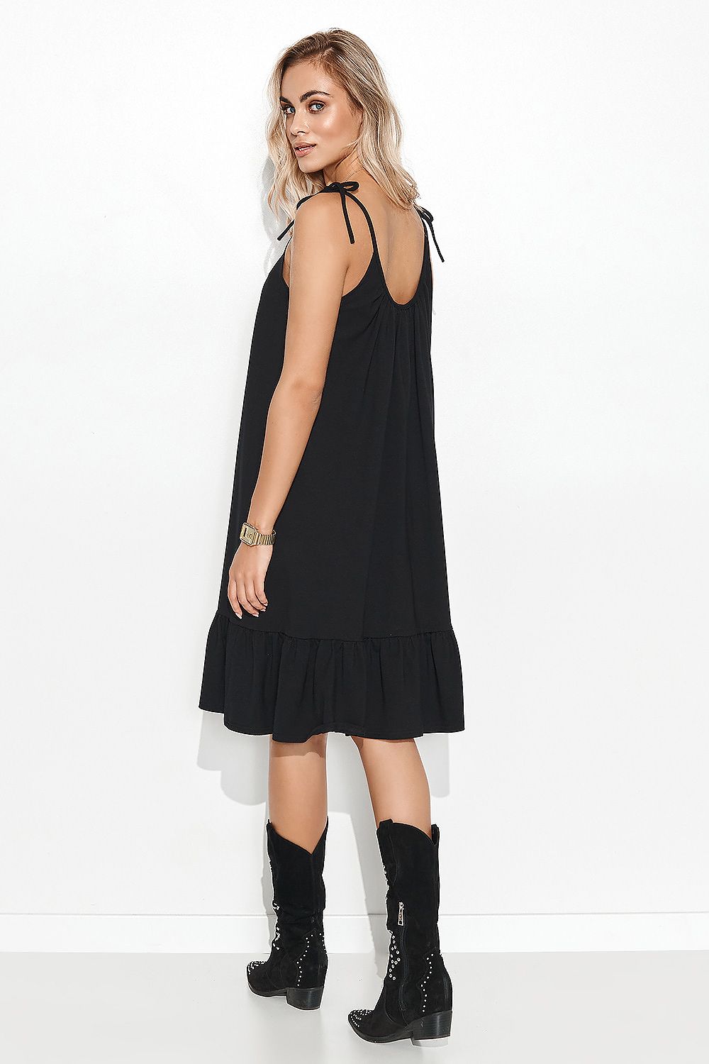 beige daydress for women, subtle & flowing, makadamia fashion