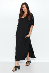 black daydress for women, relaxed & clean, numinou fashion