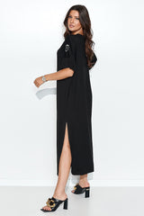 black daydress for women, relaxed & clean, numinou fashion